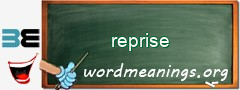 WordMeaning blackboard for reprise